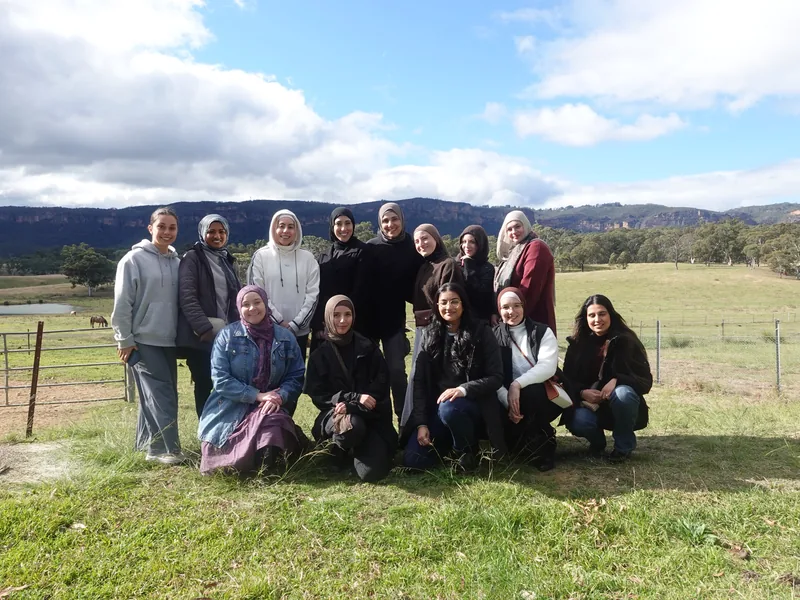 A group of women together on a community outing in the Blue Mountains